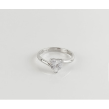 The latest design of 925 sterling silver diamond ring heart and arrow cut diamond zircon ring